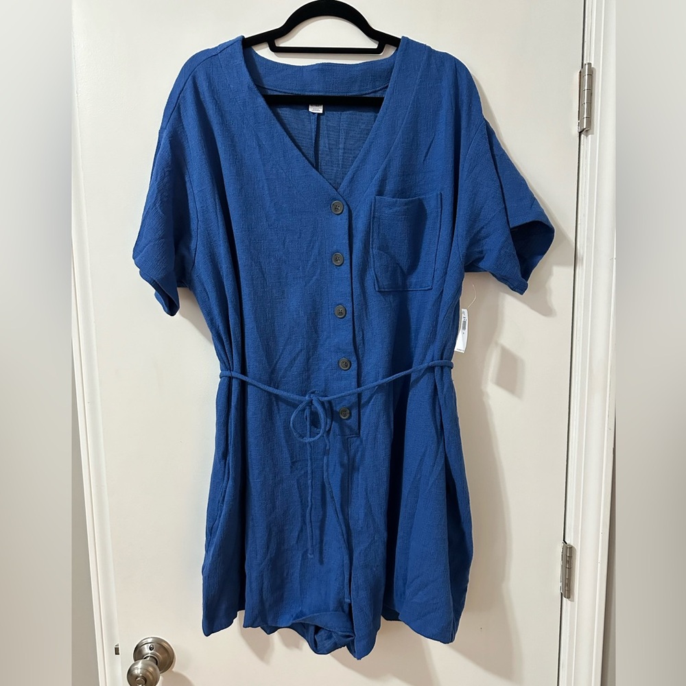 Old Navy Textured-Knit Utility Short-Sleeve Romper